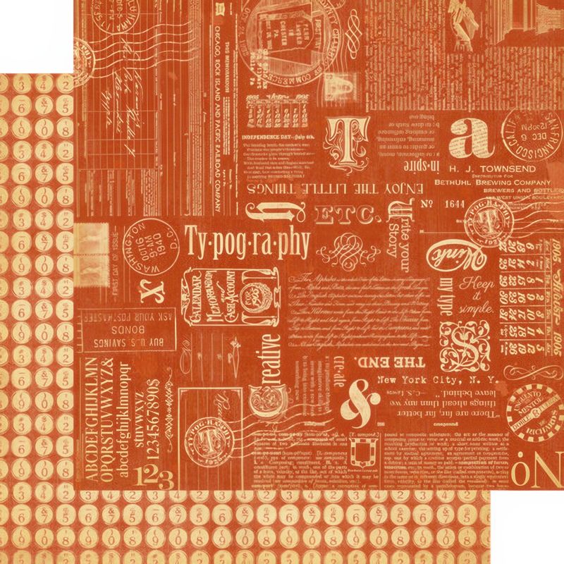 Graphic 45 - Typography - 12"x12" Double-sided Paper - Inspire