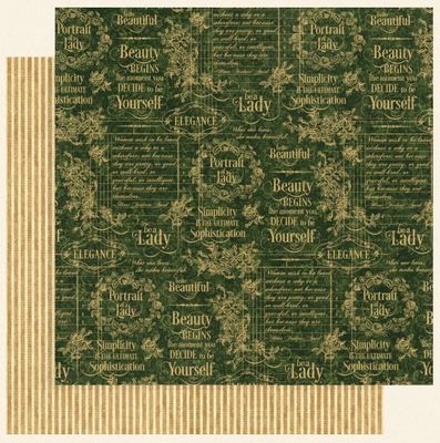 Graphic 45 - Portrait of a Lady - 12"x12" Dbl-sided Paper - Alexandra