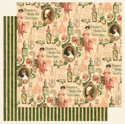 Graphic 45 - Portrait of a Lady - 12"x12" Dbl-sided Paper - Catherine