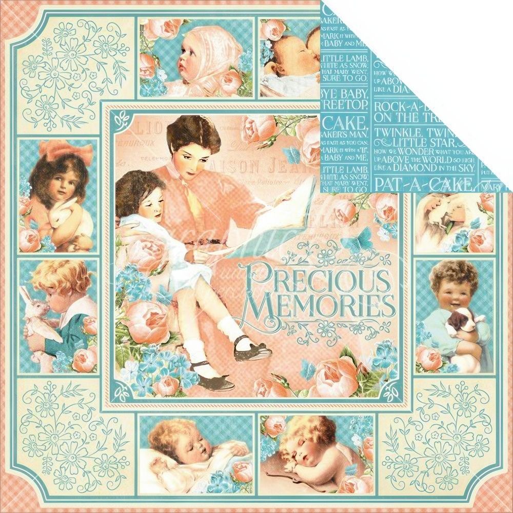 Graphic 45 - Precious Memories- 12"x12" D/S Paper - Precious Memories