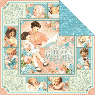 Graphic 45 - Precious Memories- 12"x12" D/S Paper - Precious Memories