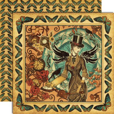 Graphic 45 - Steampunk Debutante - 12"x12" D/S Paper - Time Flies