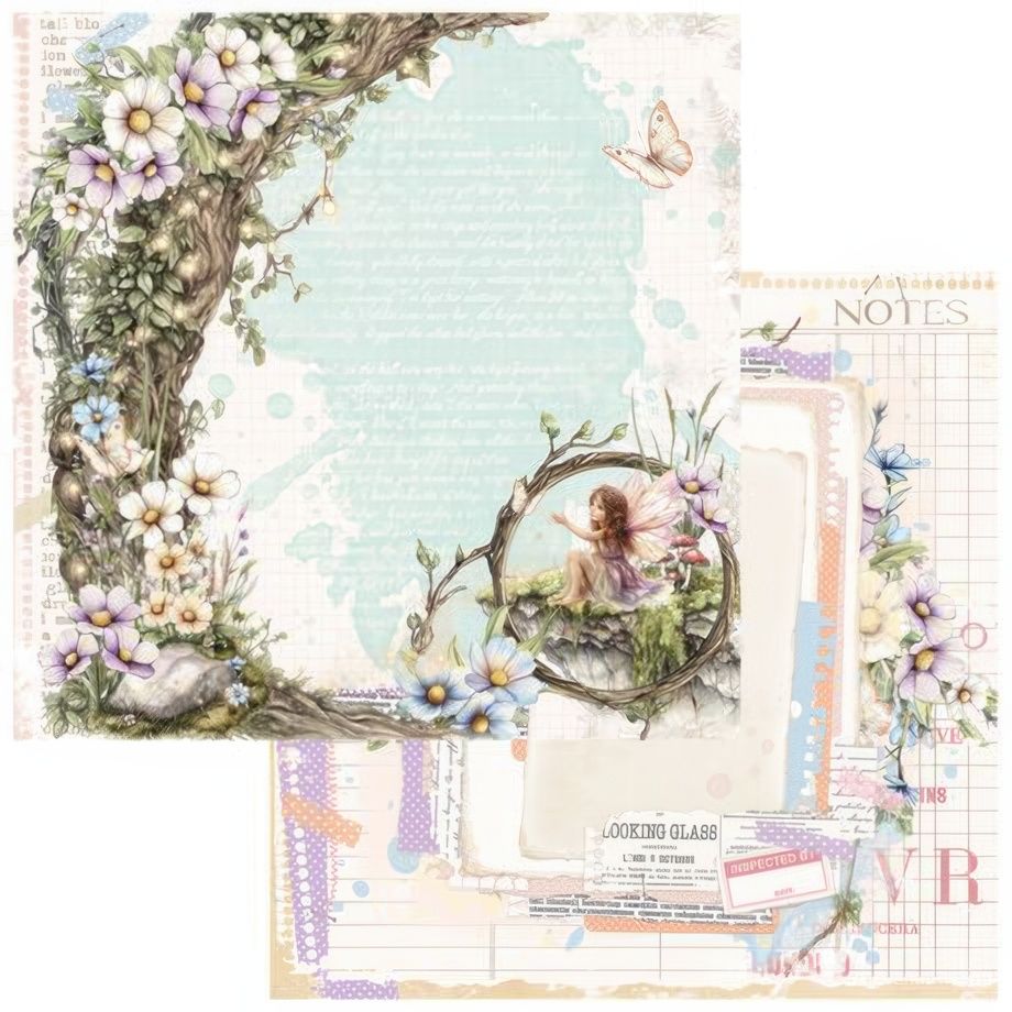 49 and Market - The Looking Glass - 12"x12" D/S Paper - Fairy Hollow