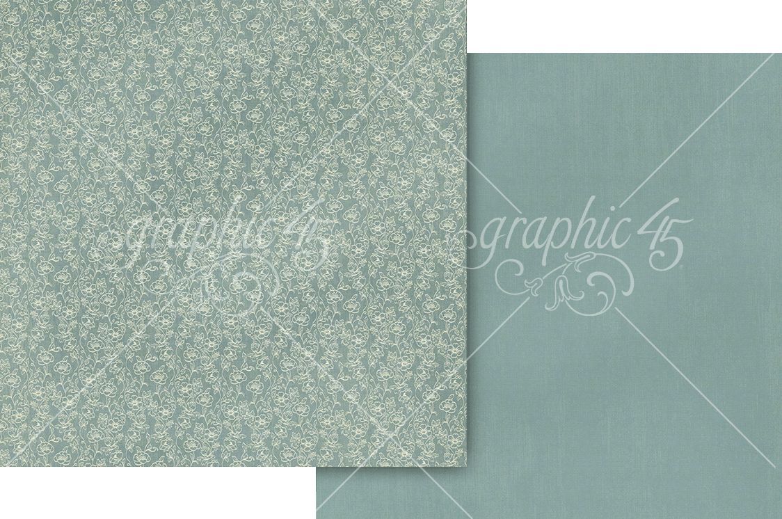 Graphic 45 - Always and Forever - 12"x12" D/S Paper - Regency Blue