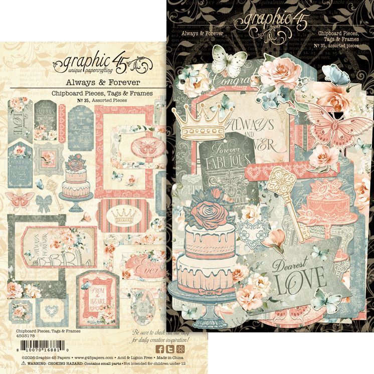 Graphic 45 - Always and Forever - Die Cuts