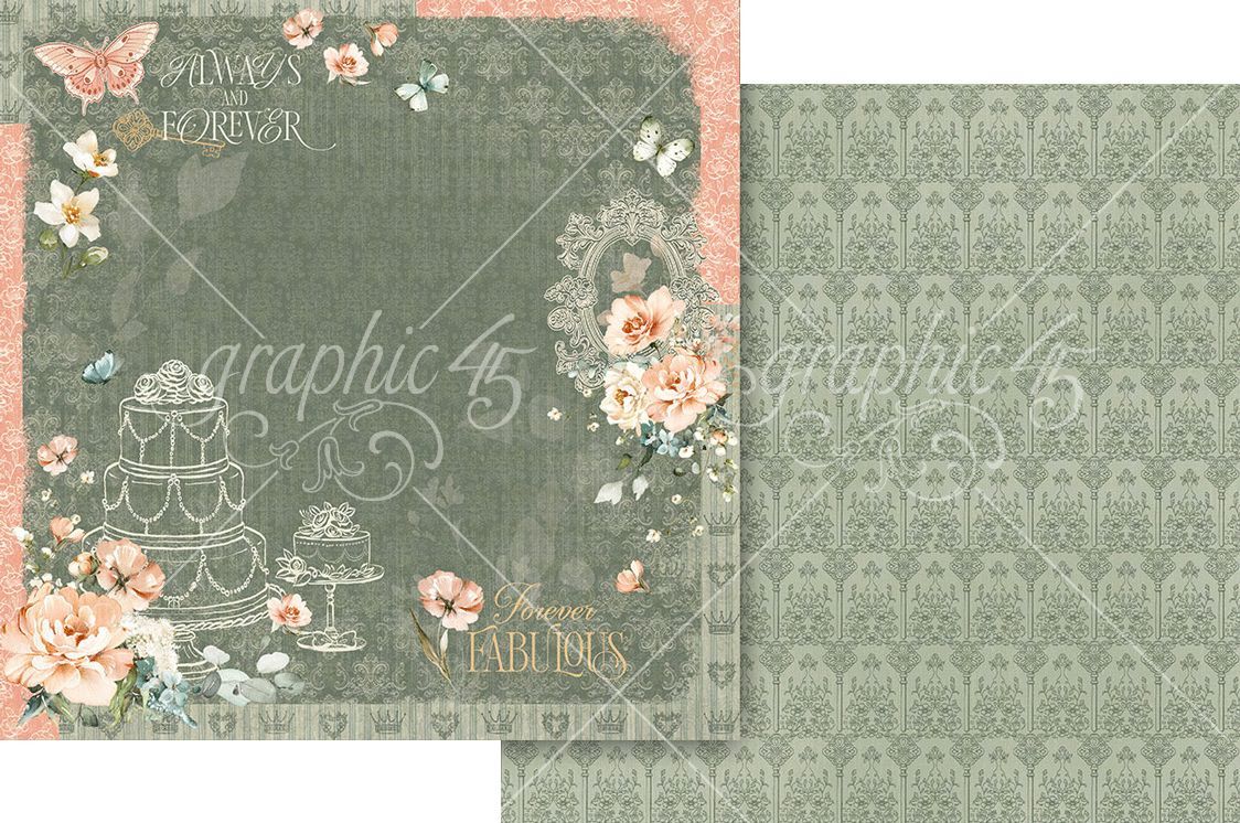 Graphic 45 - Always and Forever - 12"x12" D/S Paper - Dark Layout
