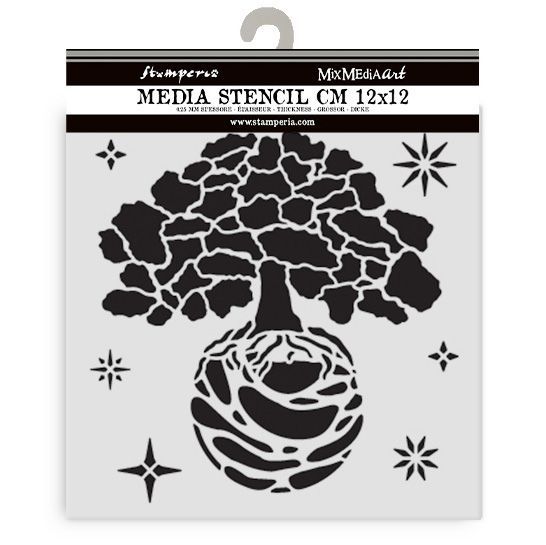 Stamperia - A New Beginning - Thick Stencil 12x12cm - World Tree