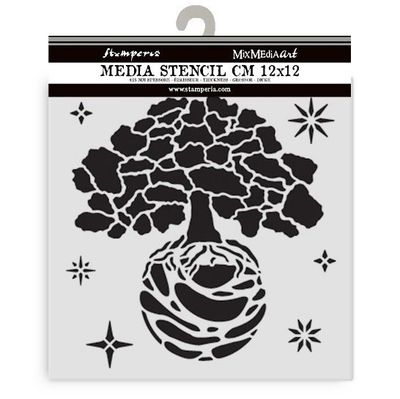 Stamperia - A New Beginning - Thick Stencil 12x12cm - World Tree