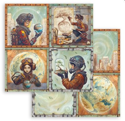 Stamperia - A New Beginning - 12"x12" D/S Paper - 4 Cards