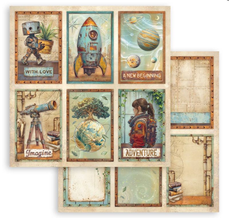 Stamperia - A New Beginning - 12"x12" D/S Paper - 6 Cards