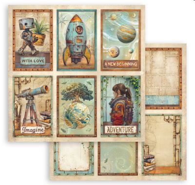 Stamperia - A New Beginning - 12"x12" D/S Paper - 6 Cards