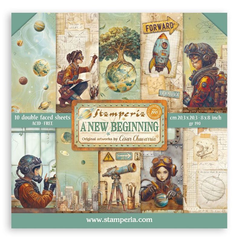 Stamperia - A New Beginning - 8"x8" Double-sided Paper Pad