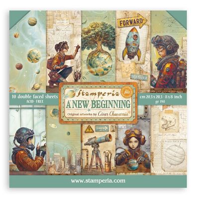 Stamperia - A New Beginning - 8"x8" Double-sided Paper Pad
