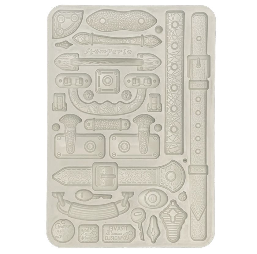 Stamperia - Art of Travelling - A5 Silicone Mould - Belts and Handles