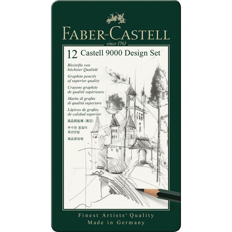 Faber- Castell - 9000 - Artist Grapite Pencil Set of 12