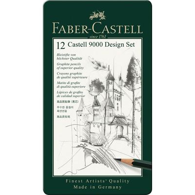 Faber- Castell - 9000 - Artist Grapite Pencil Set of 12