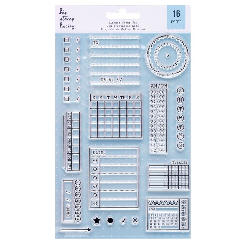 American Crafts - Planner Stamp Set - 16 pce