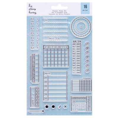 American Crafts - Planner Stamp Set - 16 pce