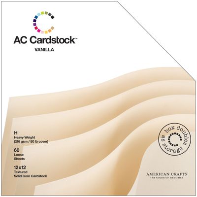 American Crafts - 12"x12" Cardstock pack - Vanilla