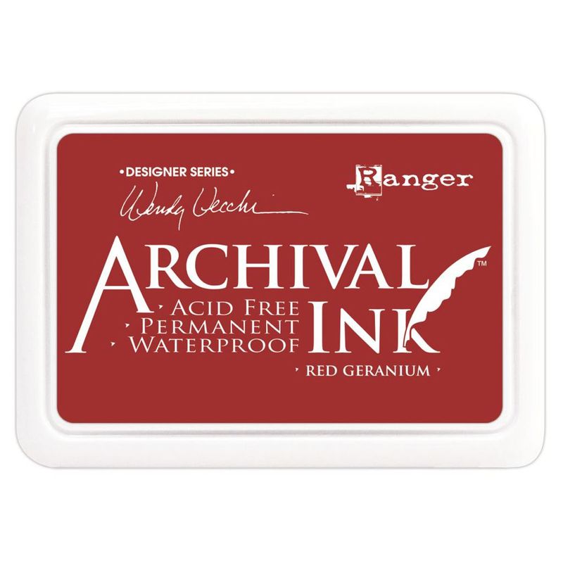 Ranger - Archival Ink - Inkpad - Wendy Vecchi - Red Geranium