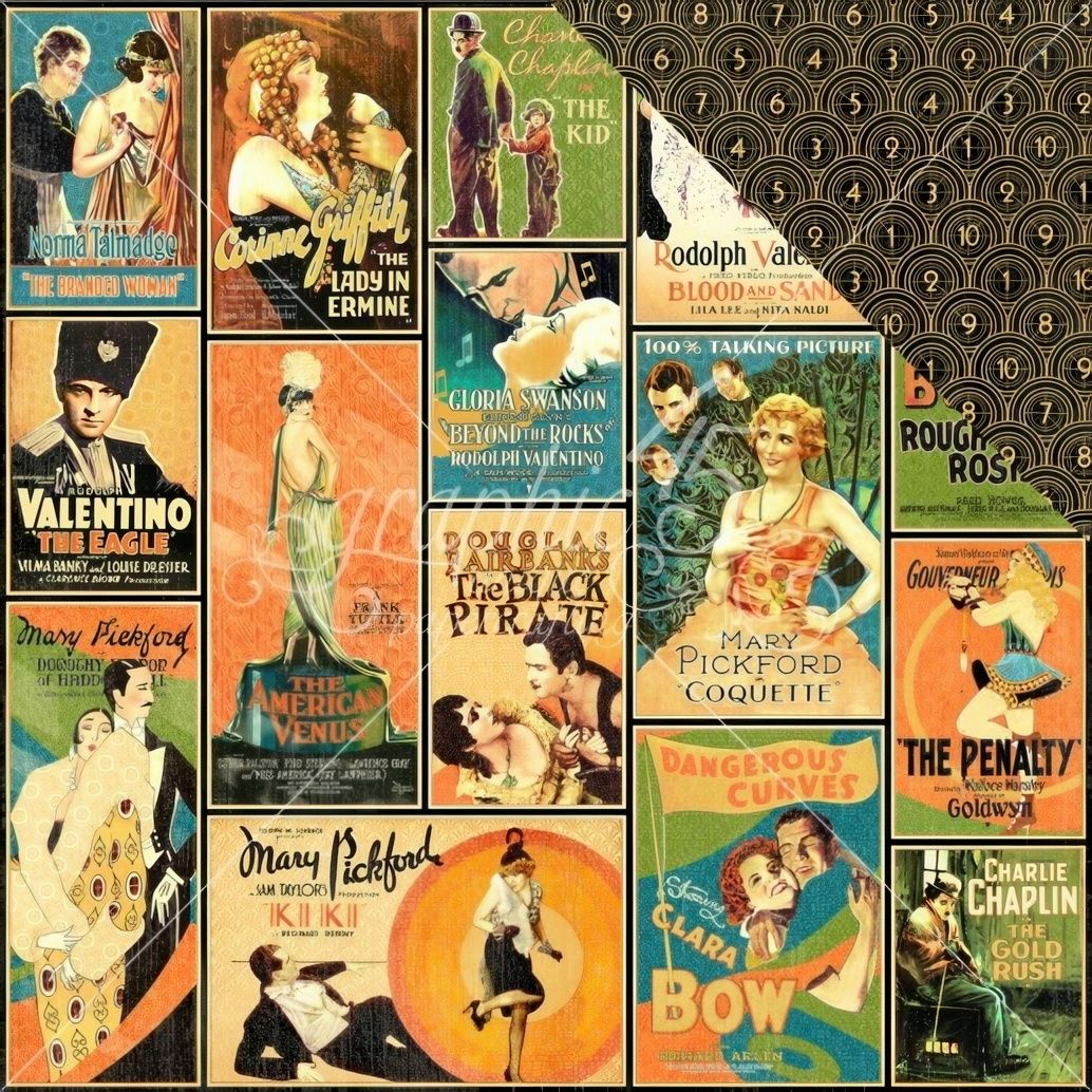 Graphic 45 - Vintage Hollywood - 12"x12" D/S Paper - Tinseltown