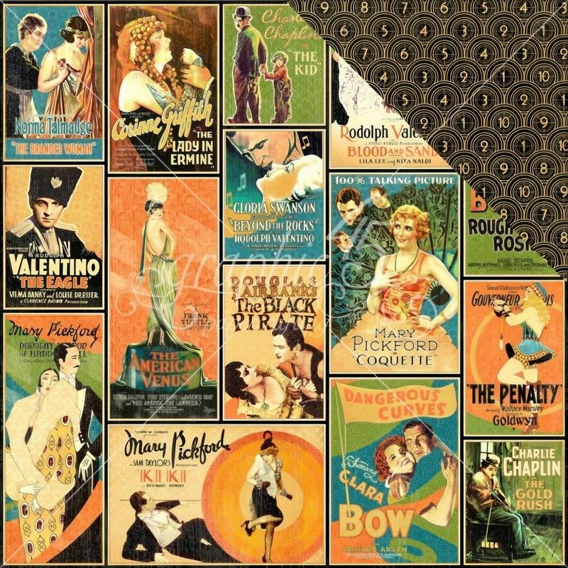Graphic 45 - Vintage Hollywood - 12"x12" D/S Paper - Tinseltown