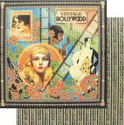 Graphic 45 - Vintage Hollywood - 12"x12" D/S Paper - Vintage Hollywood