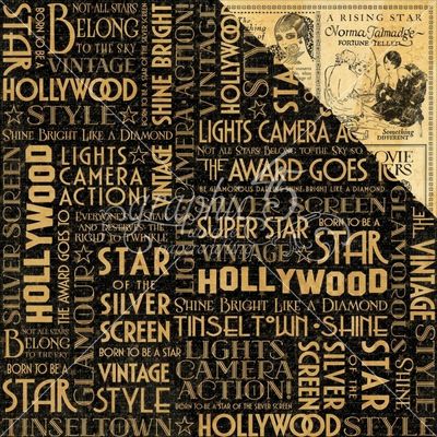 Graphic 45 - Vintage Hollywood - 12"x12" D/S Paper - Silver Screen