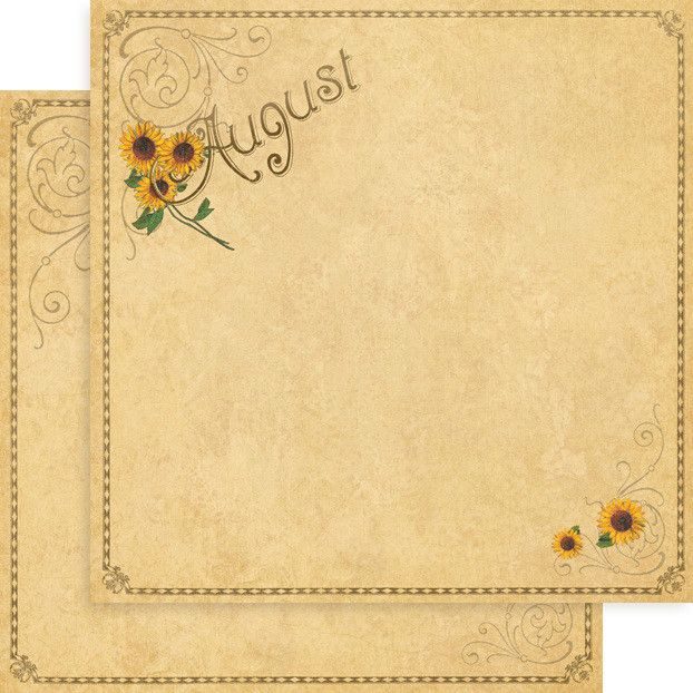 Graphic 45 -  Place in Time - 12"x12" D/S Paper - Foundation - August