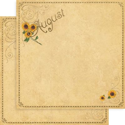 Graphic 45 -  Place in Time - 12"x12" D/S Paper - Foundation - August