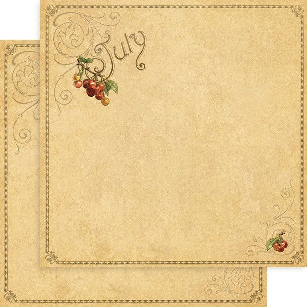 Graphic 45 -  Place in Time - 12"x12" D/S Paper - Foundation - July