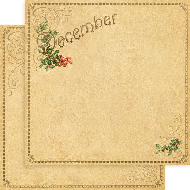 Graphic 45 -  Place in Time - 12"x12" D/S Paper - Foundation - December