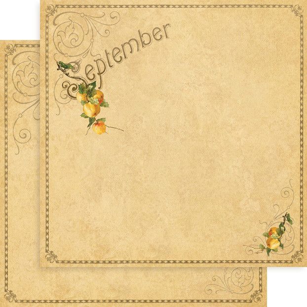 Graphic 45 -  Place in Time - 12"x12" D/S Paper - Foundation - September