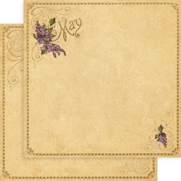 Graphic 45 -  Place in Time - 12"x12" D/S Paper - Foundation - May