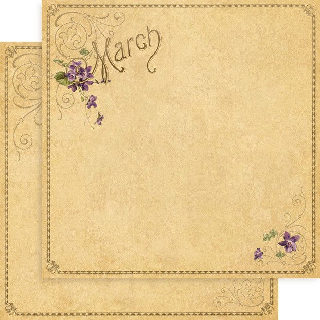 Graphic 45 -  Place in Time - 12"x12" D/S Paper - Foundation - March