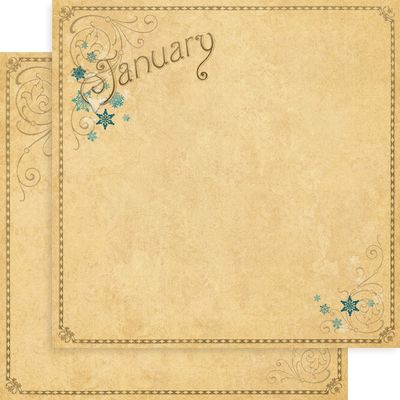 Graphic 45 -  Place in Time - 12"x12" D/S Paper - Foundation - january