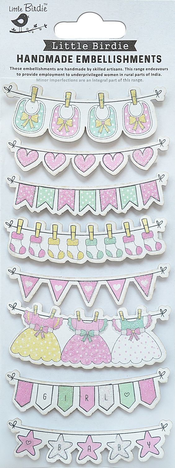Little Birdie - Baby Embellishments - Socks and Bibs - Pink