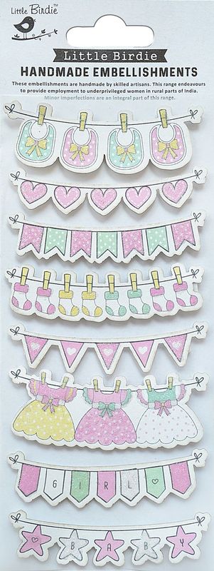 Little Birdie - Baby Embellishments - Socks and Bibs - Pink