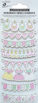 Little Birdie - Baby Embellishments - Socks and Bibs - Pink