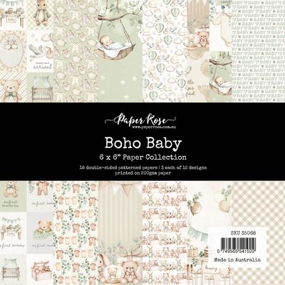 Paper Rose - Boho Baby - 6"x6" Double-sided Paper Pad