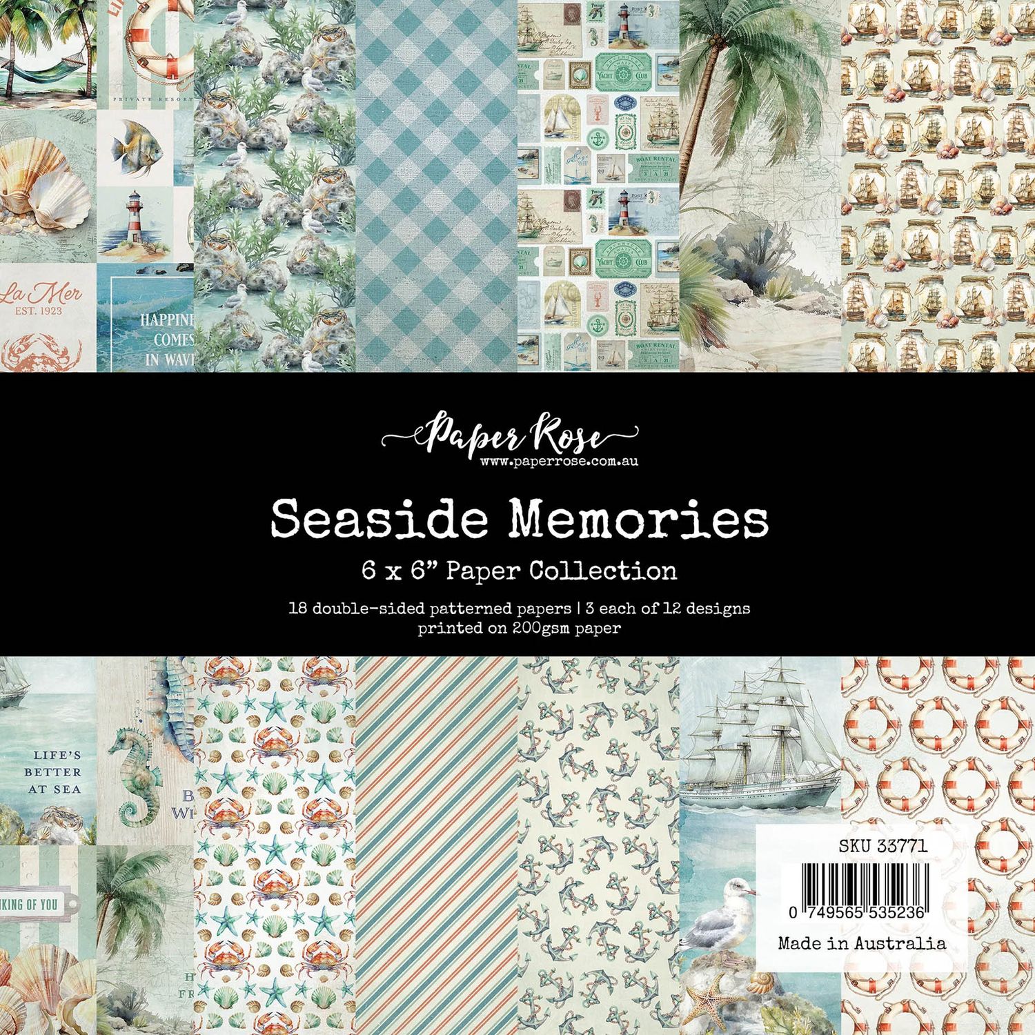 Paper Rose - Seaside Memories Basics - 6"x6" Paper Pad