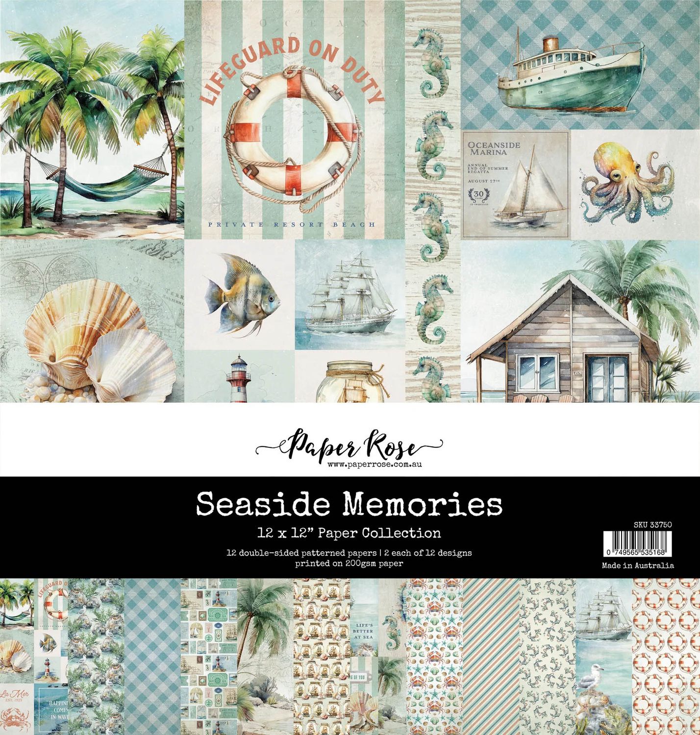 Paper Rose - Seaside Memories - 12"x12" Paper Pad