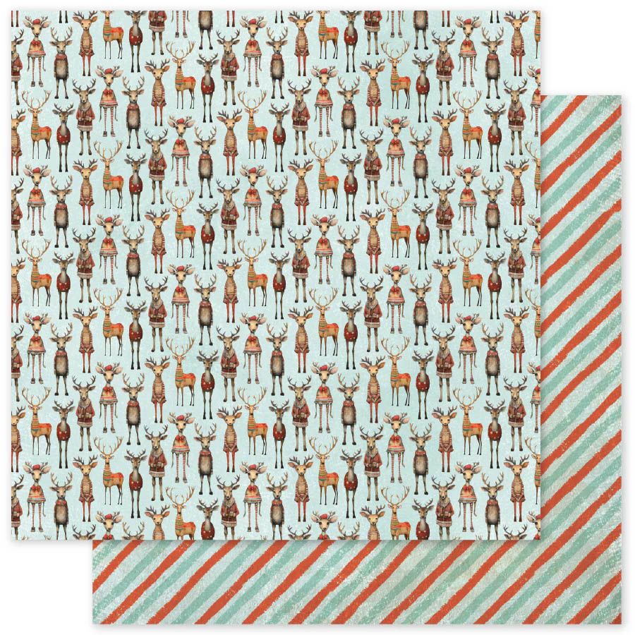 Paper Rose - Merry and Bright Basics - 12"x12" D/S Paper - D