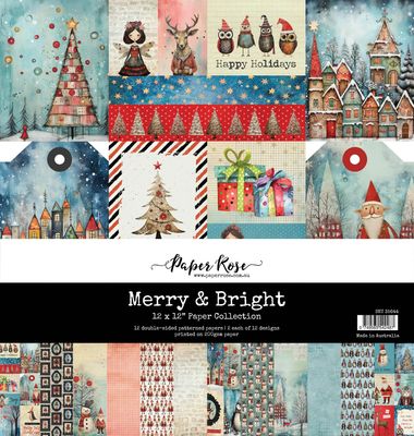 Paper Rose - Merry and Bright - 12"x12" D/S Paper Pad