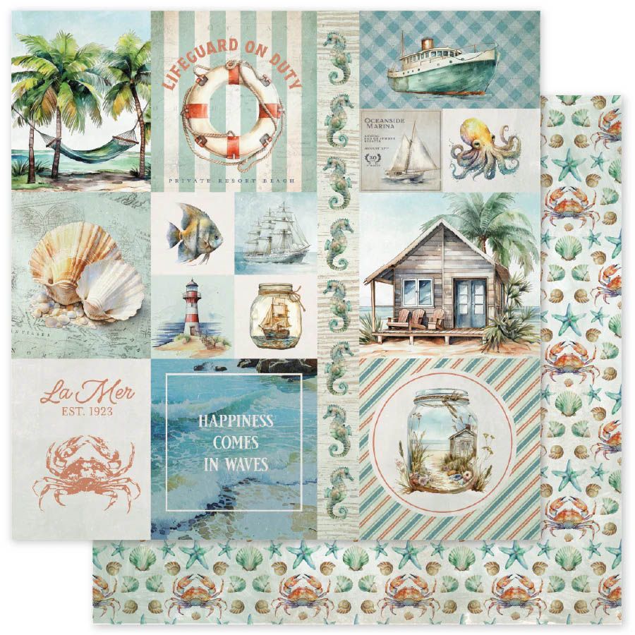 Paper Rose - Seaside Memories - 12"x12" D/S Paper - A