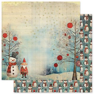 Paper Rose - Merry and Bright - 12"x12" D/S Paper - B