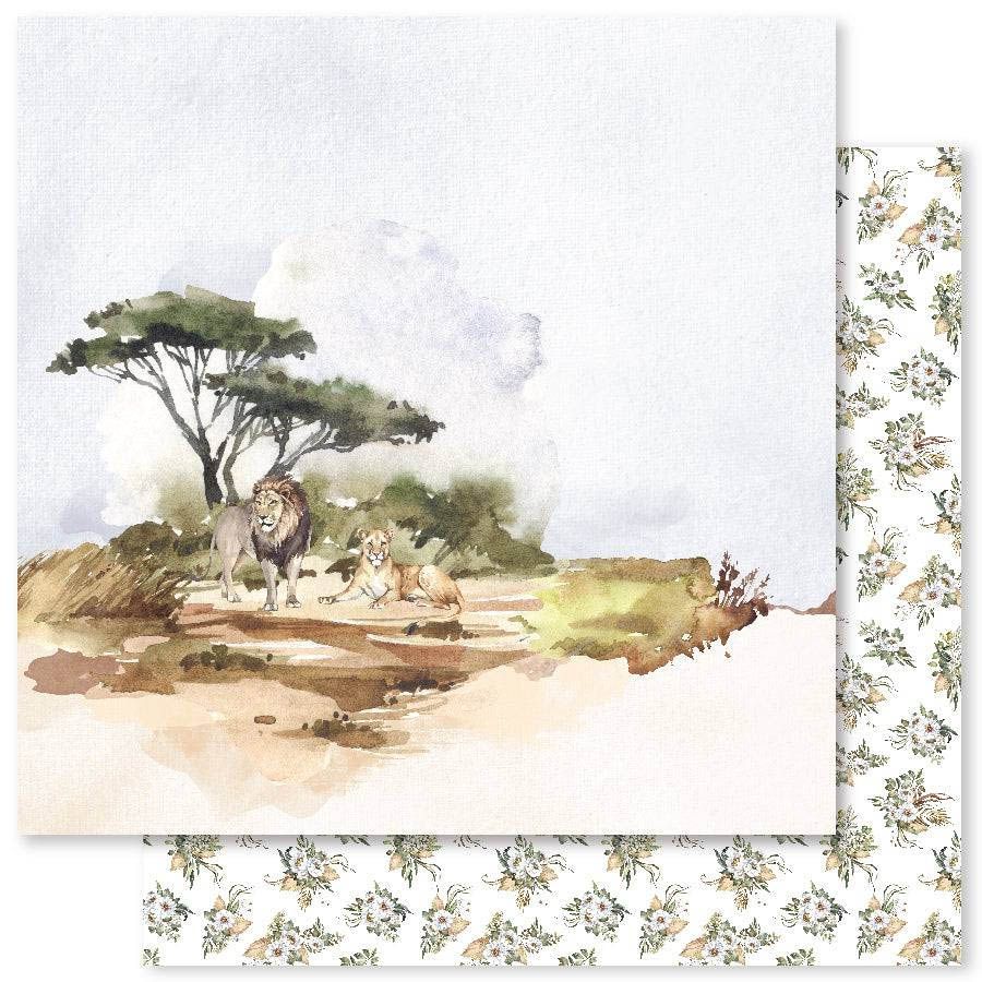 Paper Rose - Beautiful Savannah - Fauna - 12"x12" D/S Paper - E