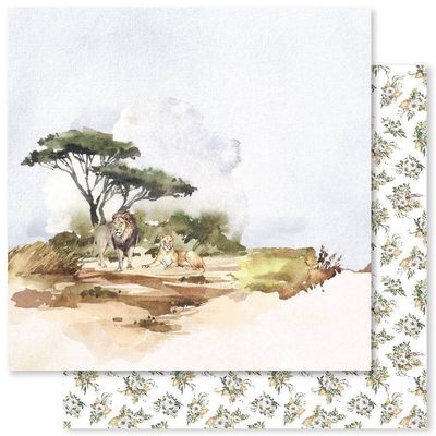 Paper Rose - Beautiful Savannah - Fauna - 12"x12" D/S Paper - E