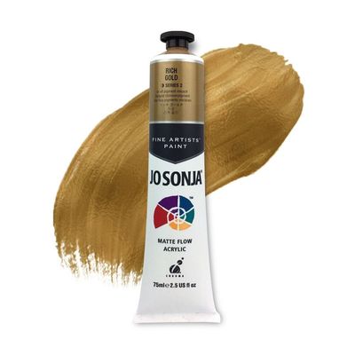 Jo Sonja - Matte Flow Acrylic - 75ml - S2 - Rich Gold