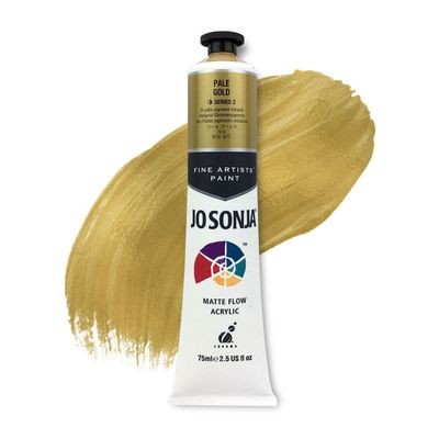 Jo Sonja - Matte Flow Acrylic - 75ml - S2 - Pale Gold